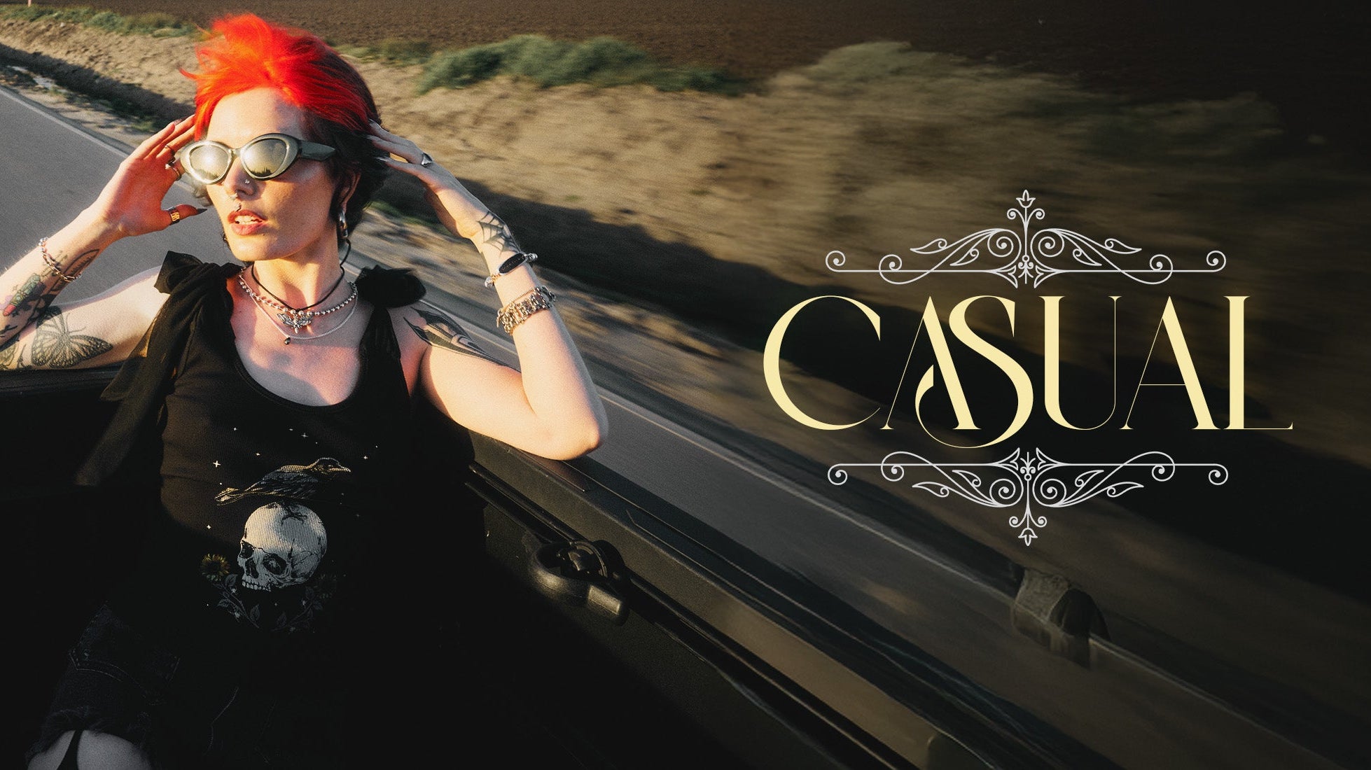 Woman wearing Casual Goth style by Midnight Hour