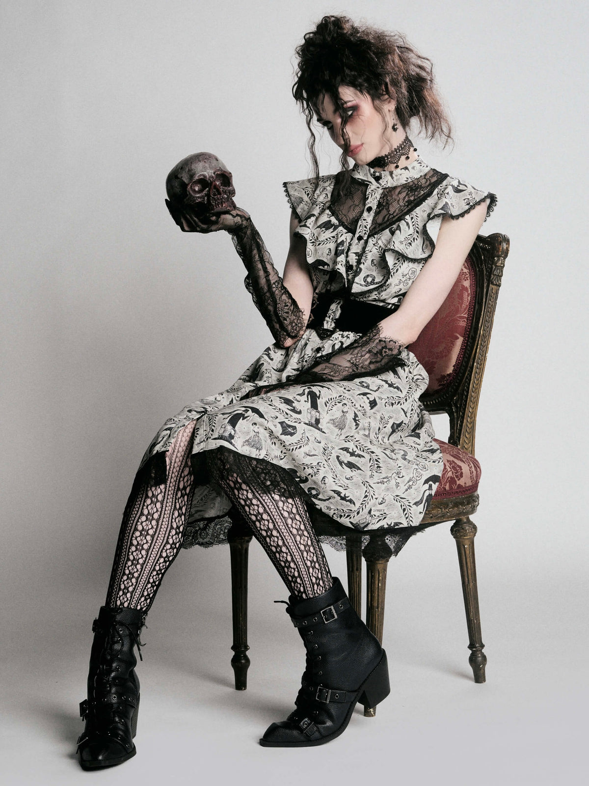 Edward Gorey Victorian dress