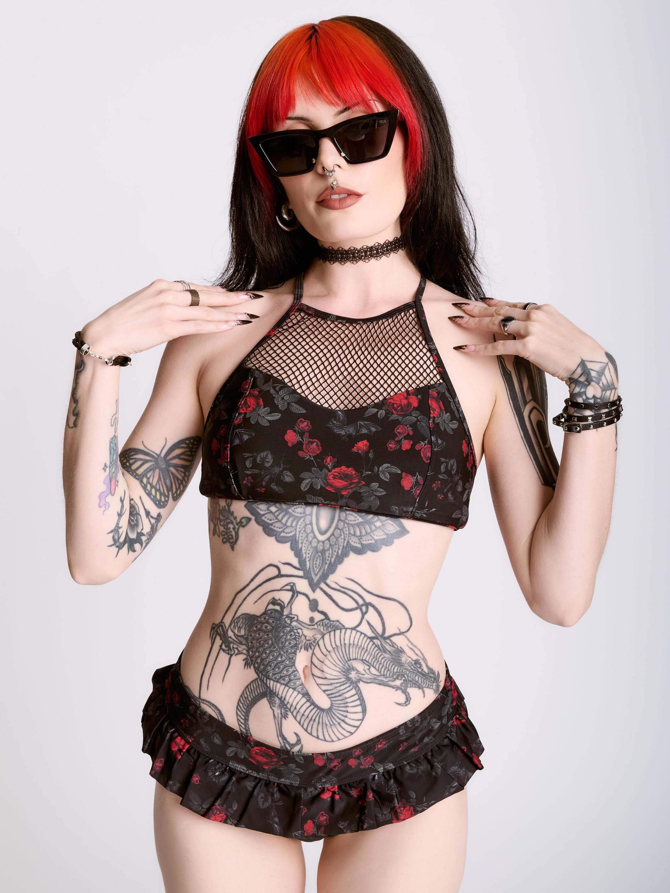 BAT ROSES SWIM BOTTOMS