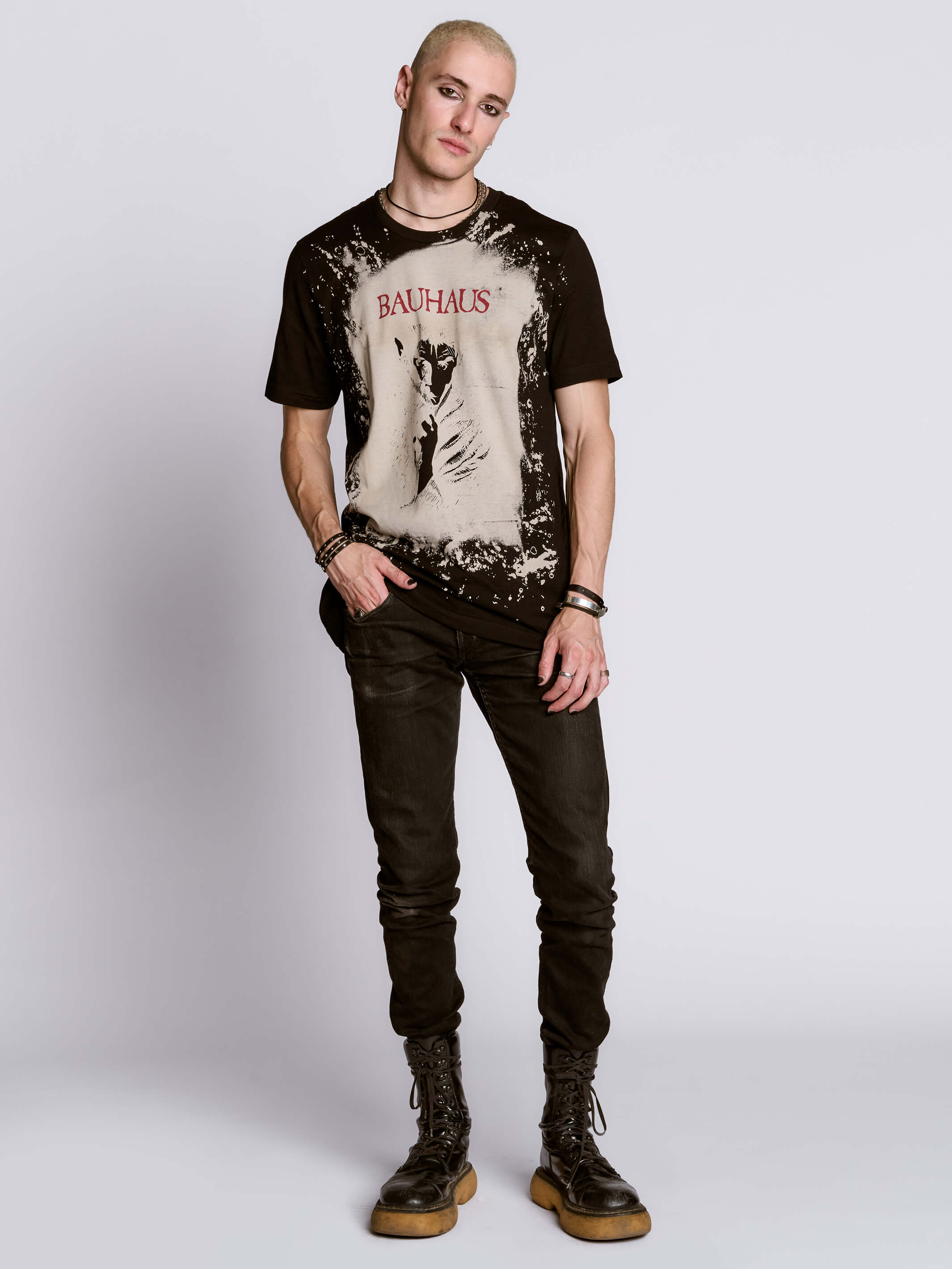 BAUHAUS SPLATTER BLEACH SHIRT