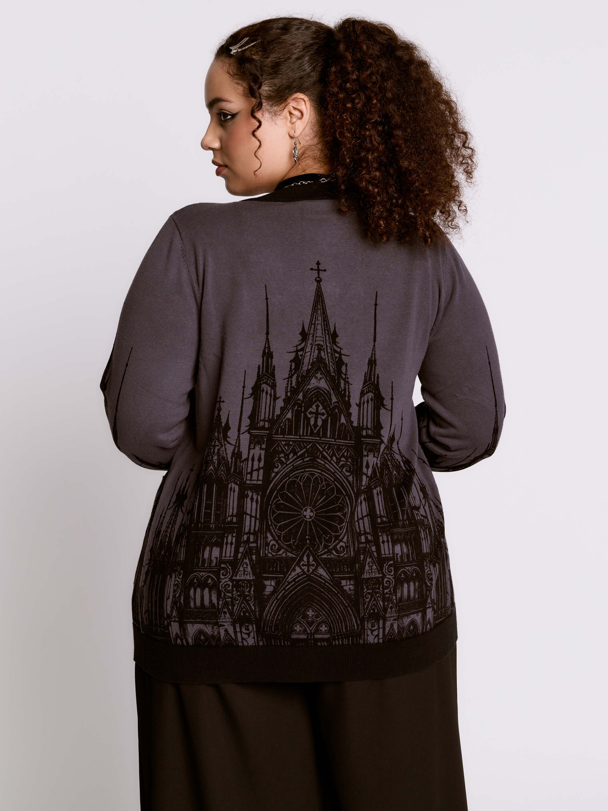 Cathedral print cardigan
