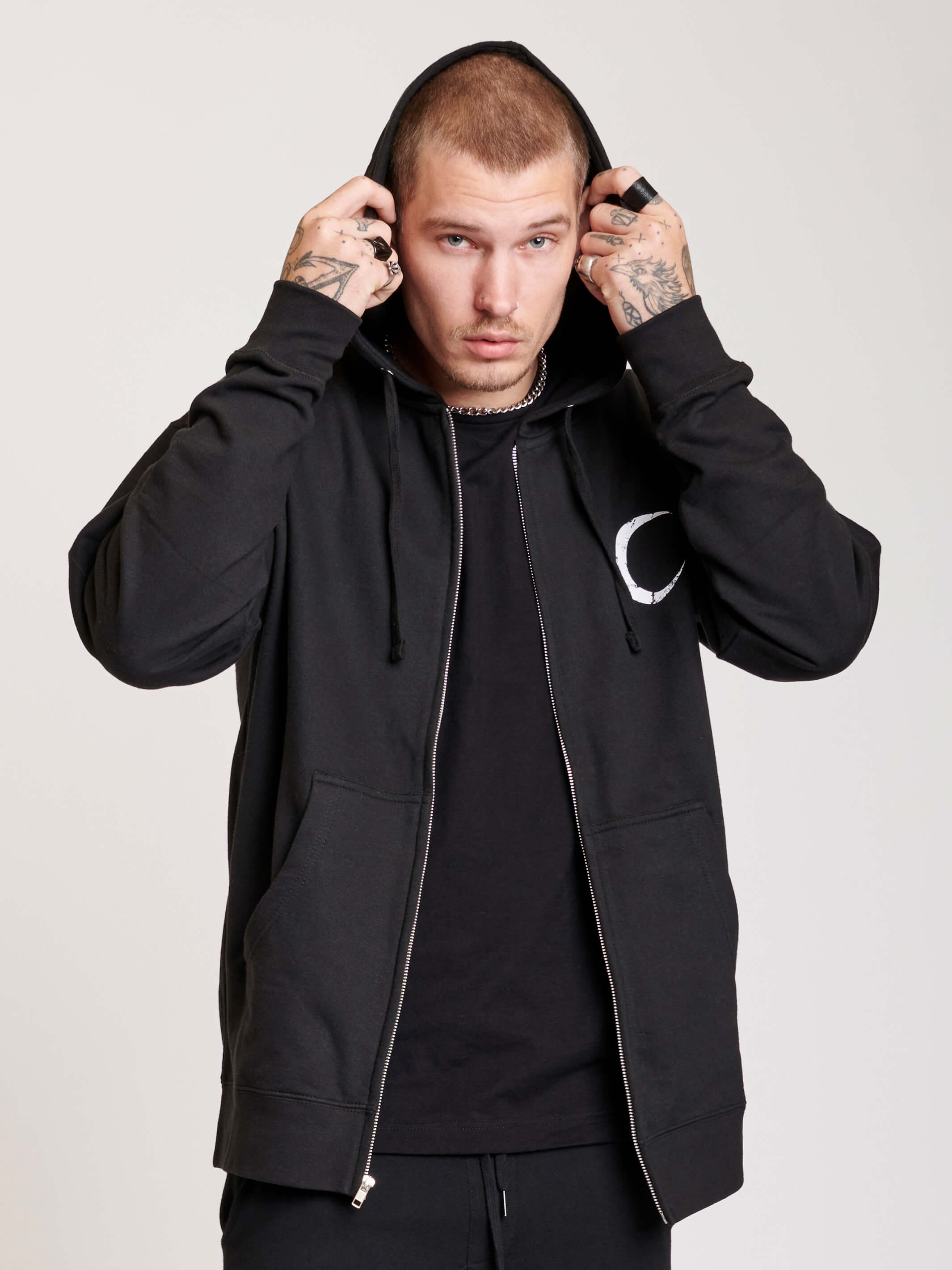 Death tarot zip up unisex hoodie