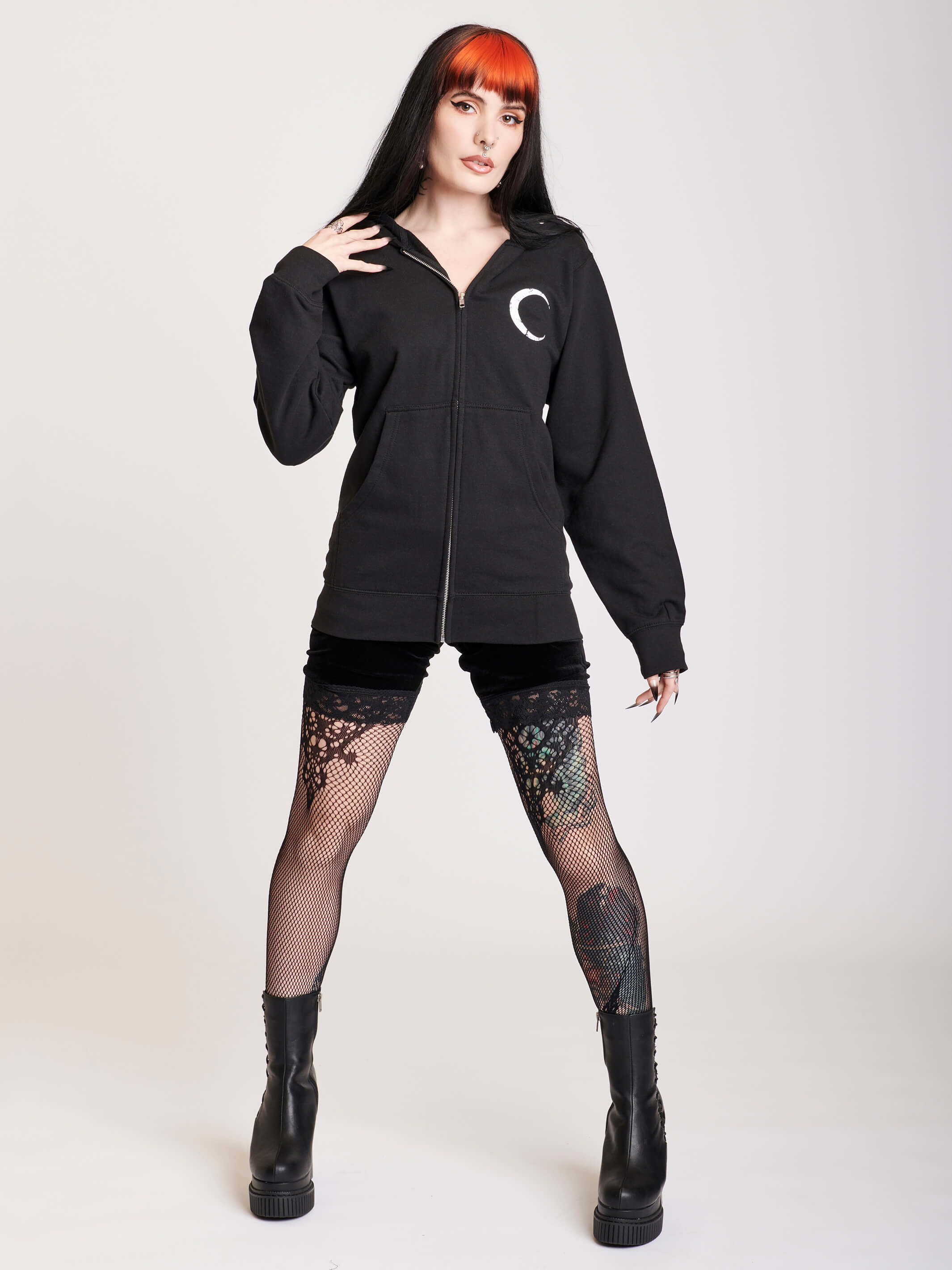 Death tarot zip up unisex hoodie