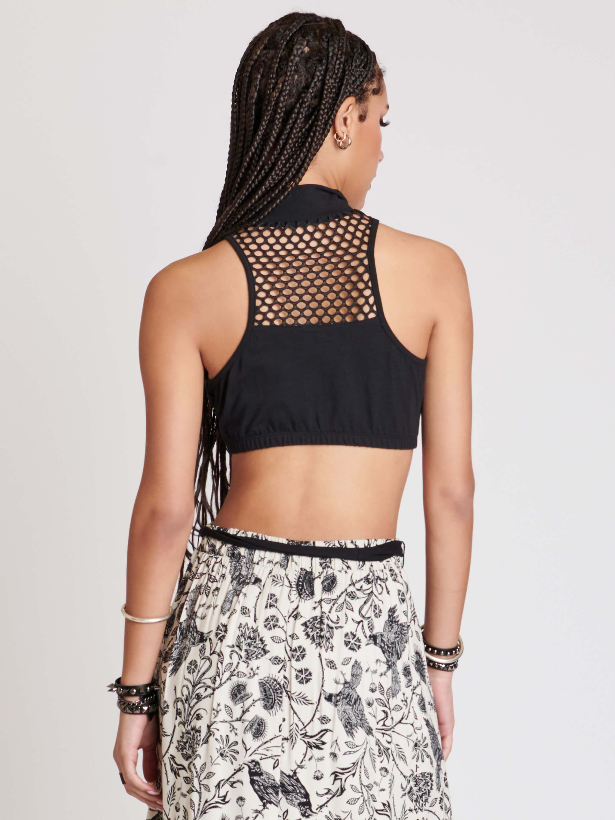 FISHNET HI NECK BRALETTE
