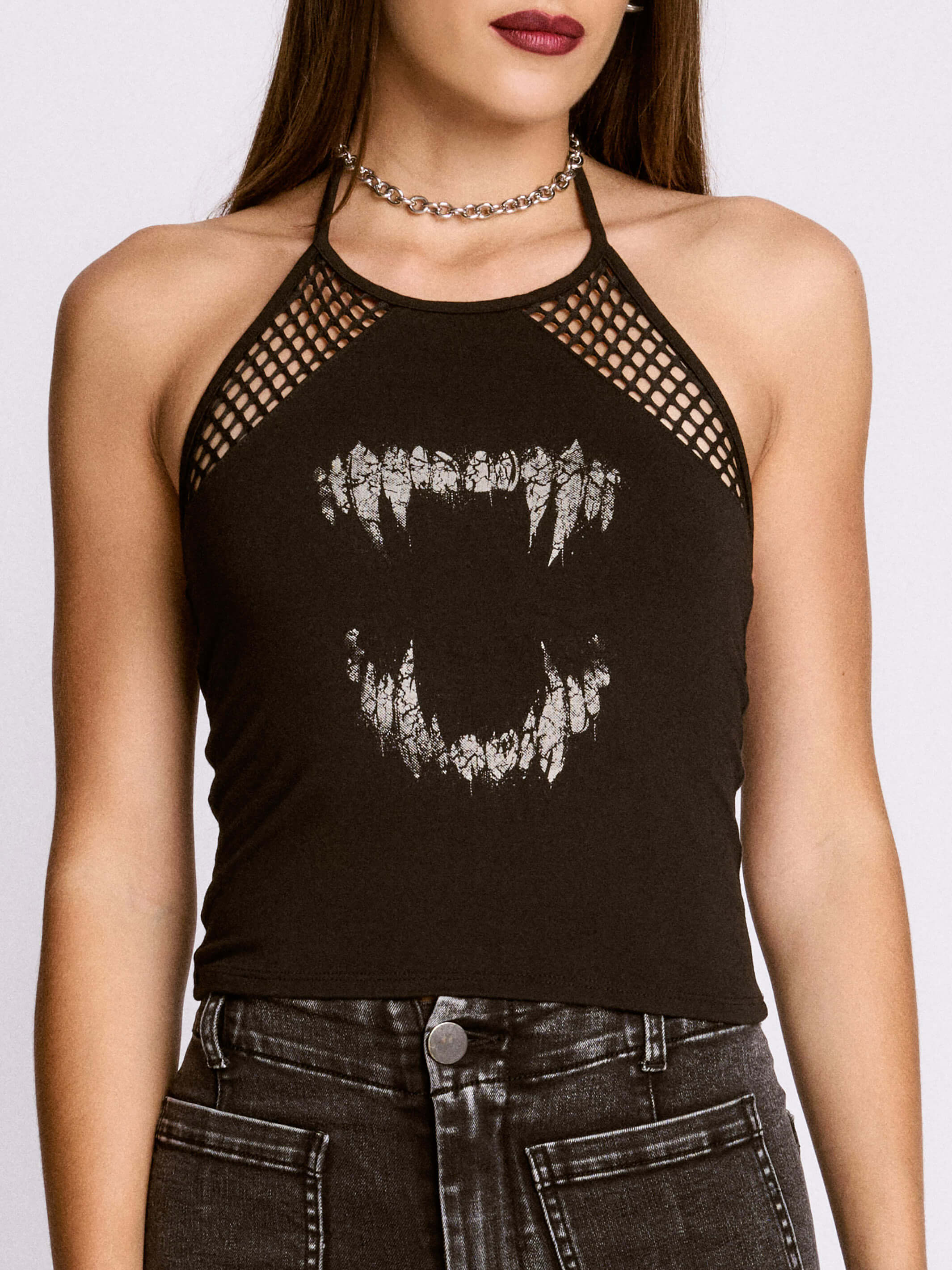 UNDEAD FISHNET HALTER