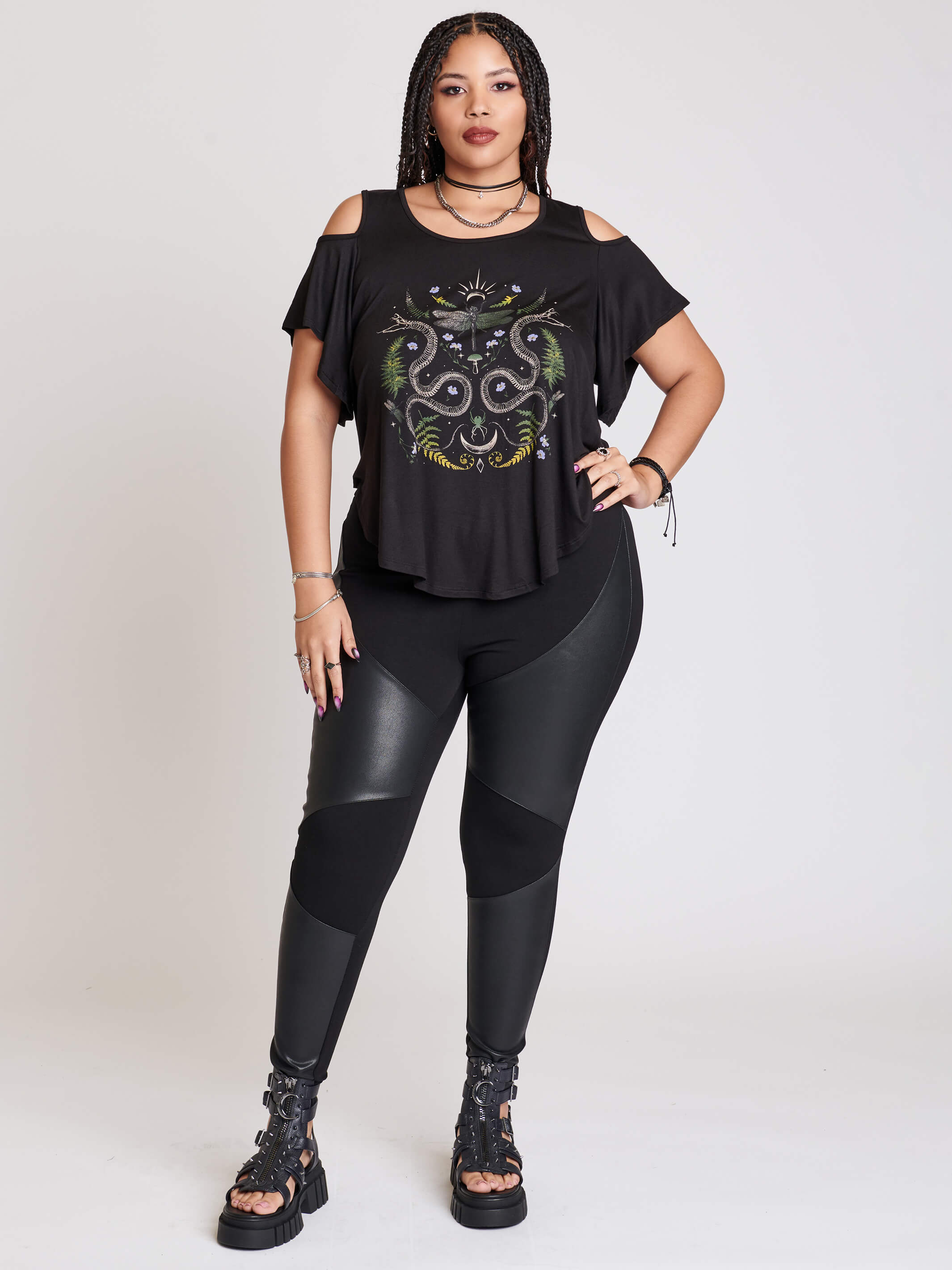 Pleather Moto Legging