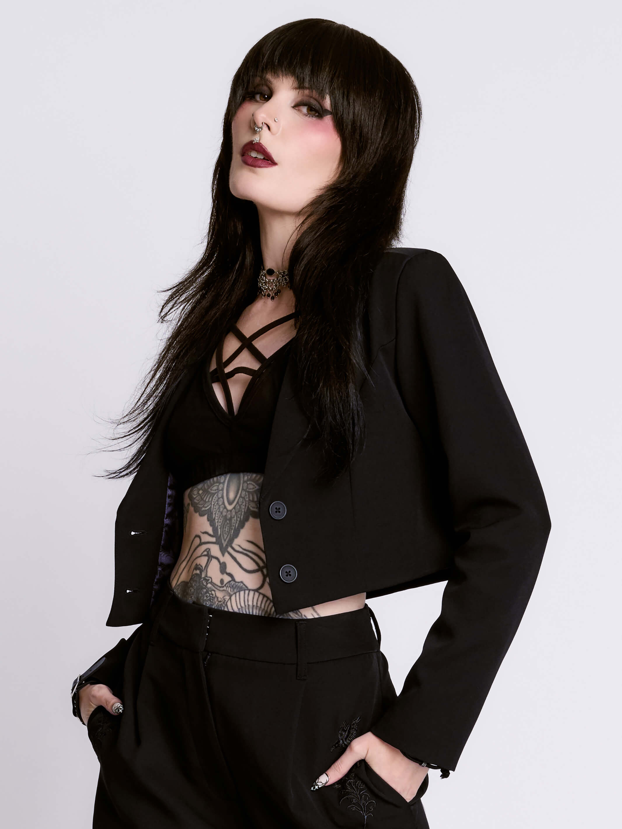 Raven Crop Blazer