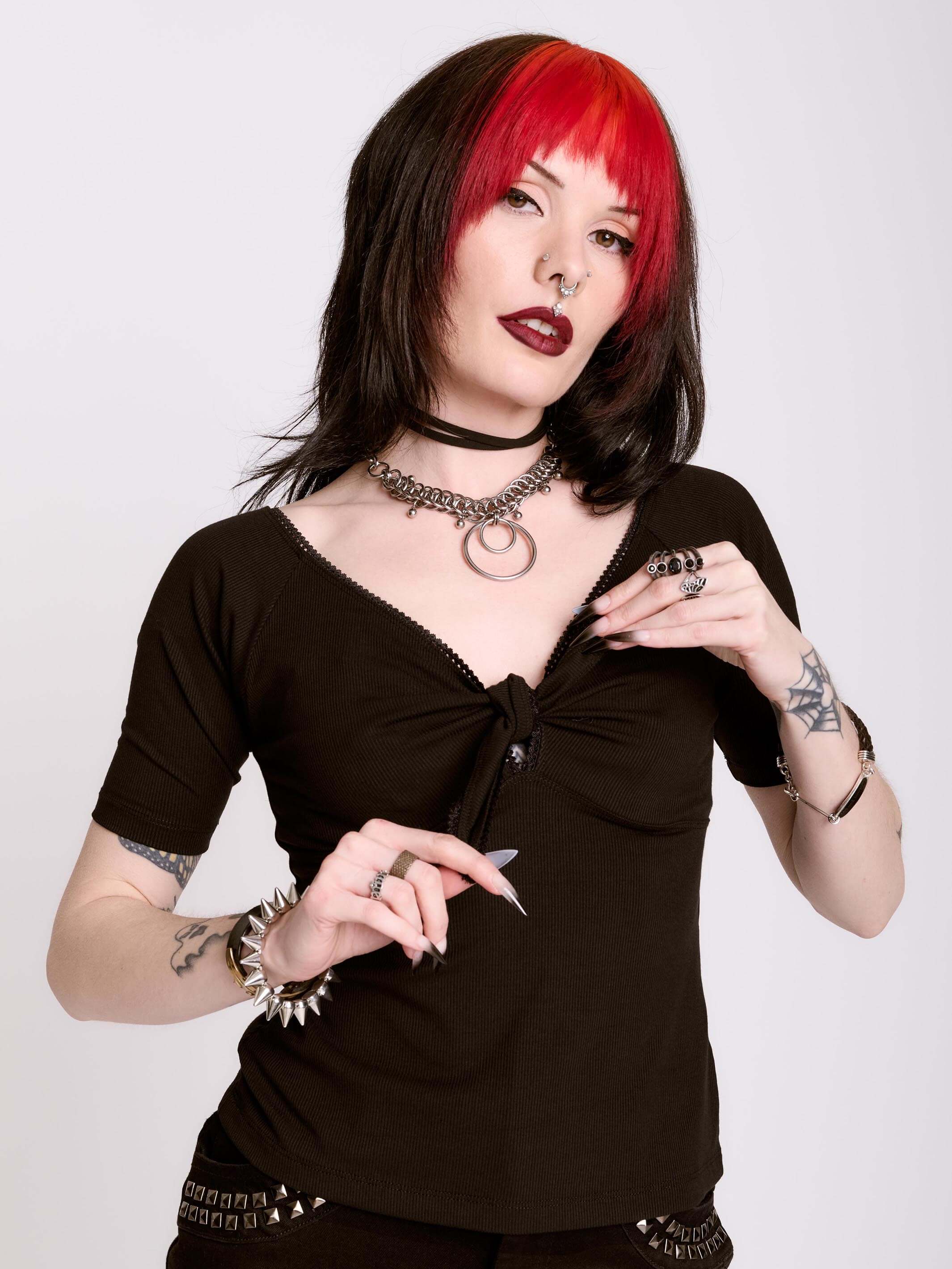 Rockabilly Tie Front Top