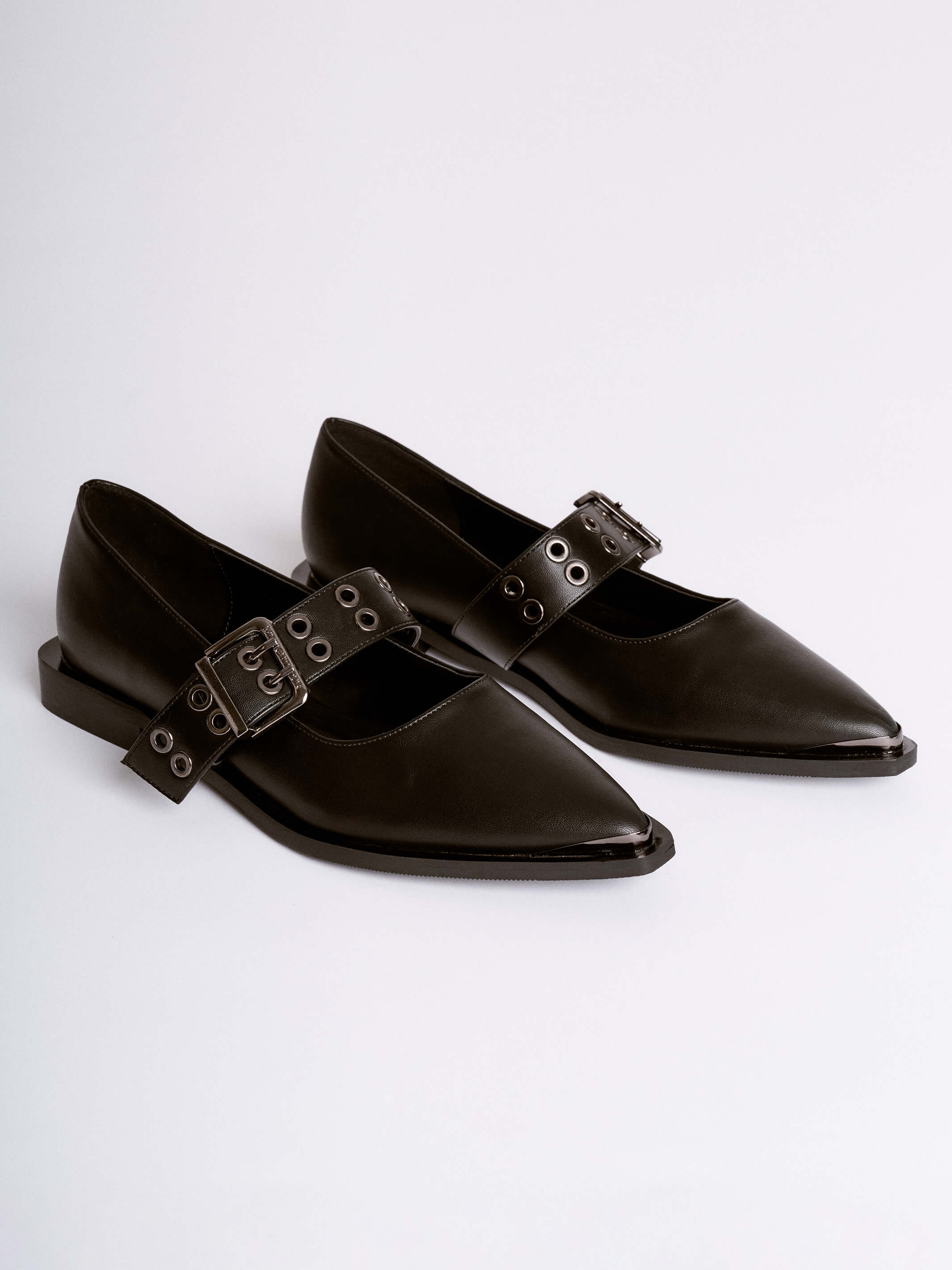 buckle ballet flats