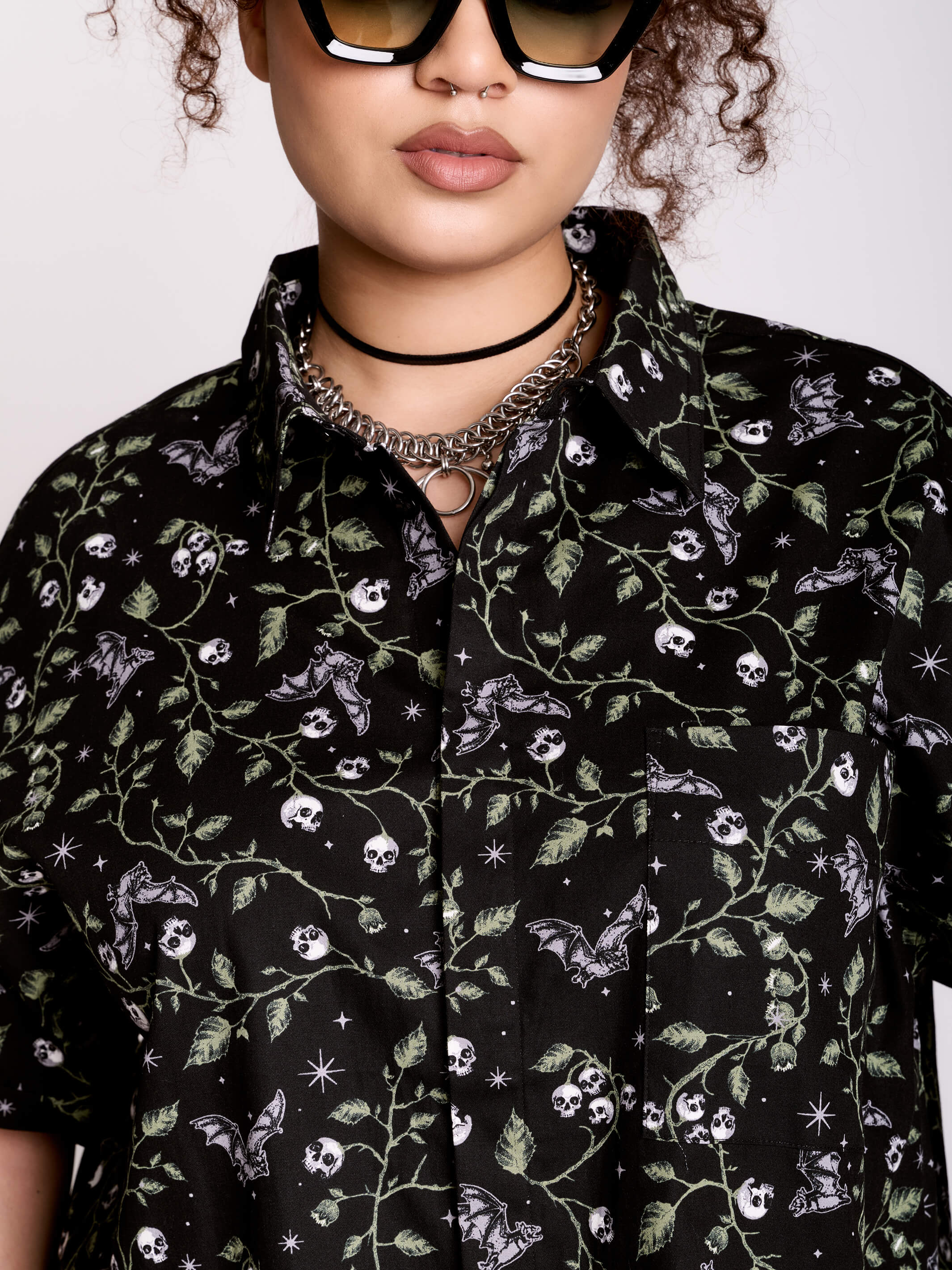 Skull Ivy Cropped Shirt