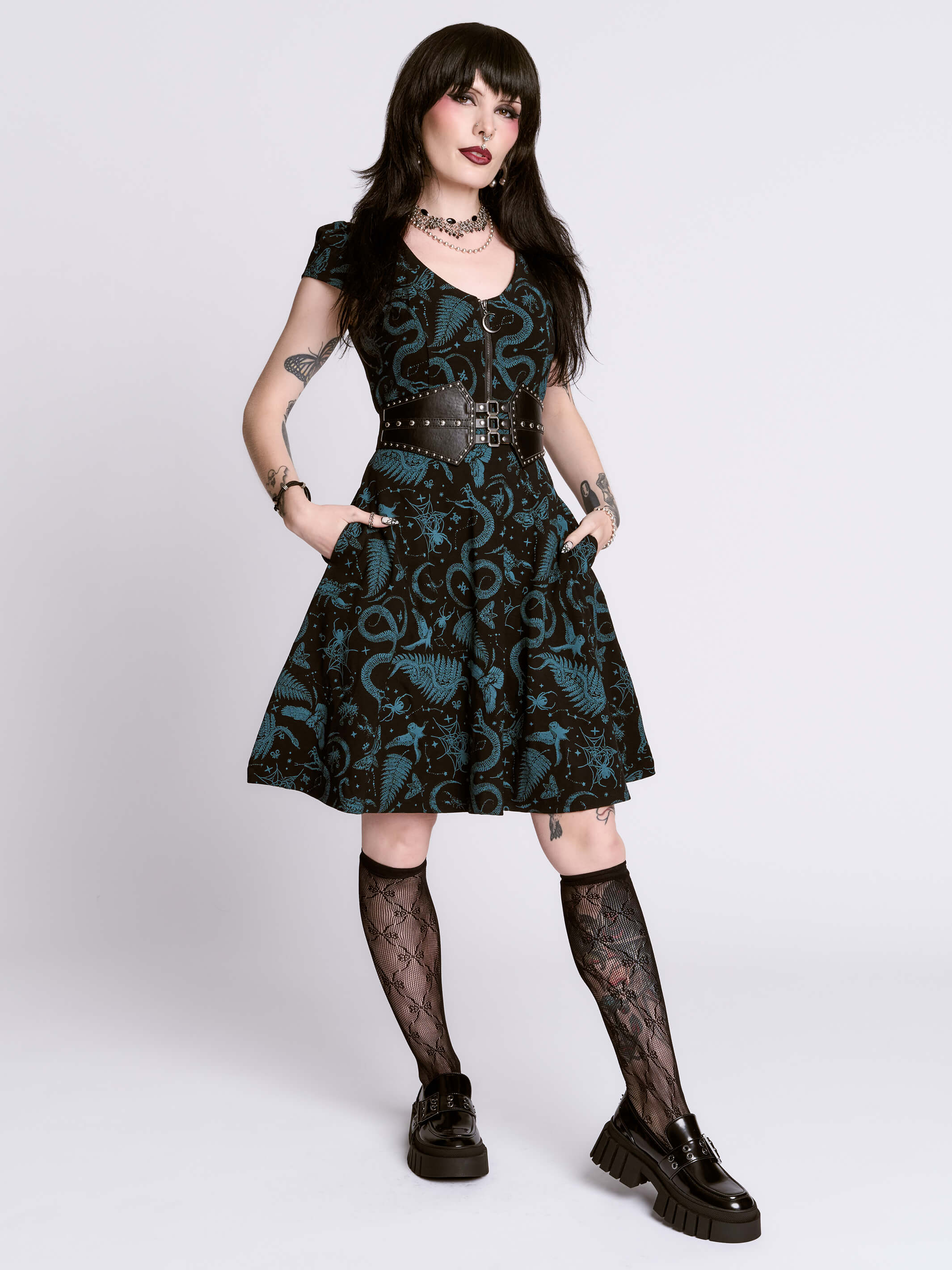 SWAMP LIFE PONTE DRESS