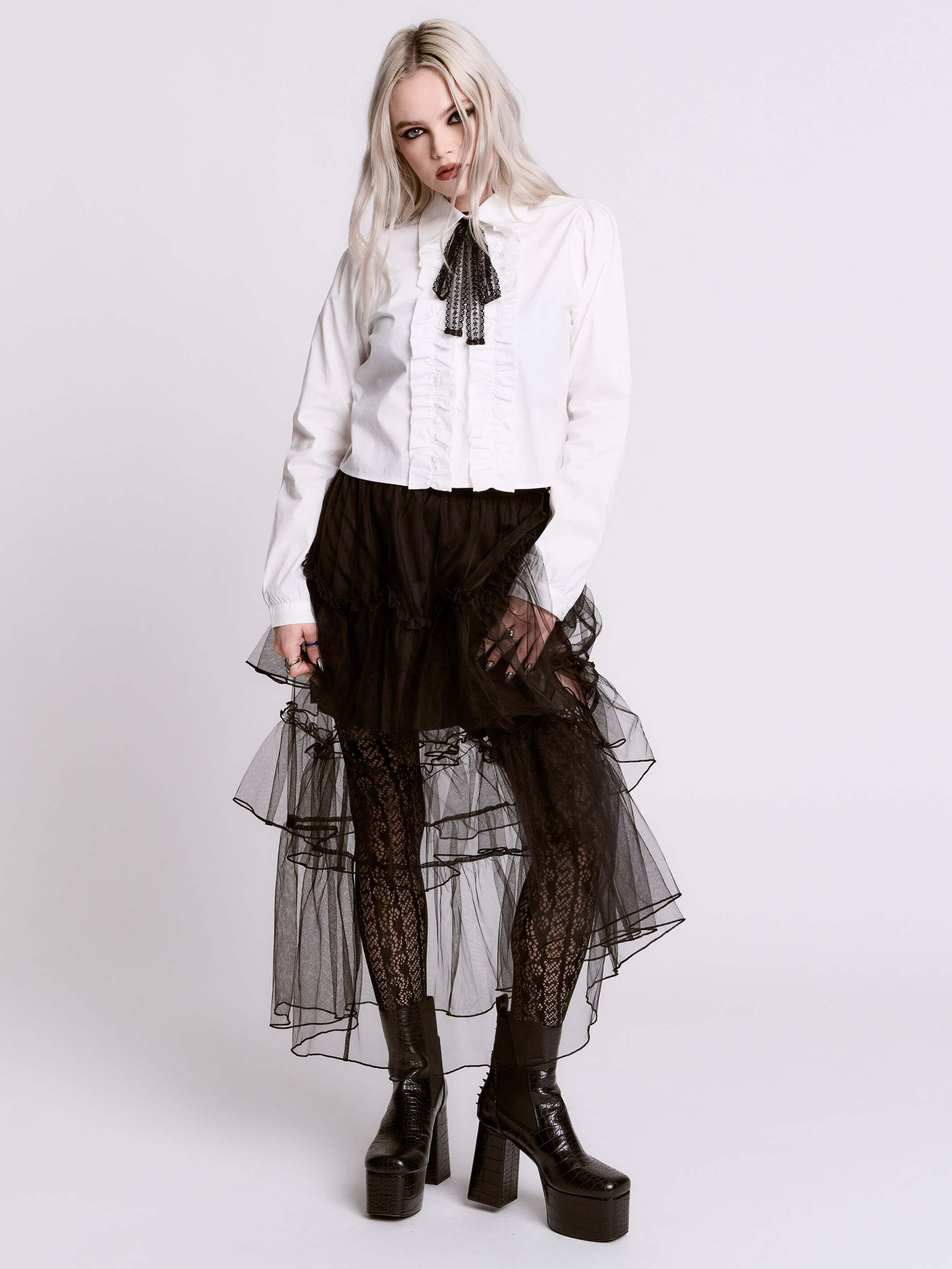 TULLE RUFFLE SKIRT