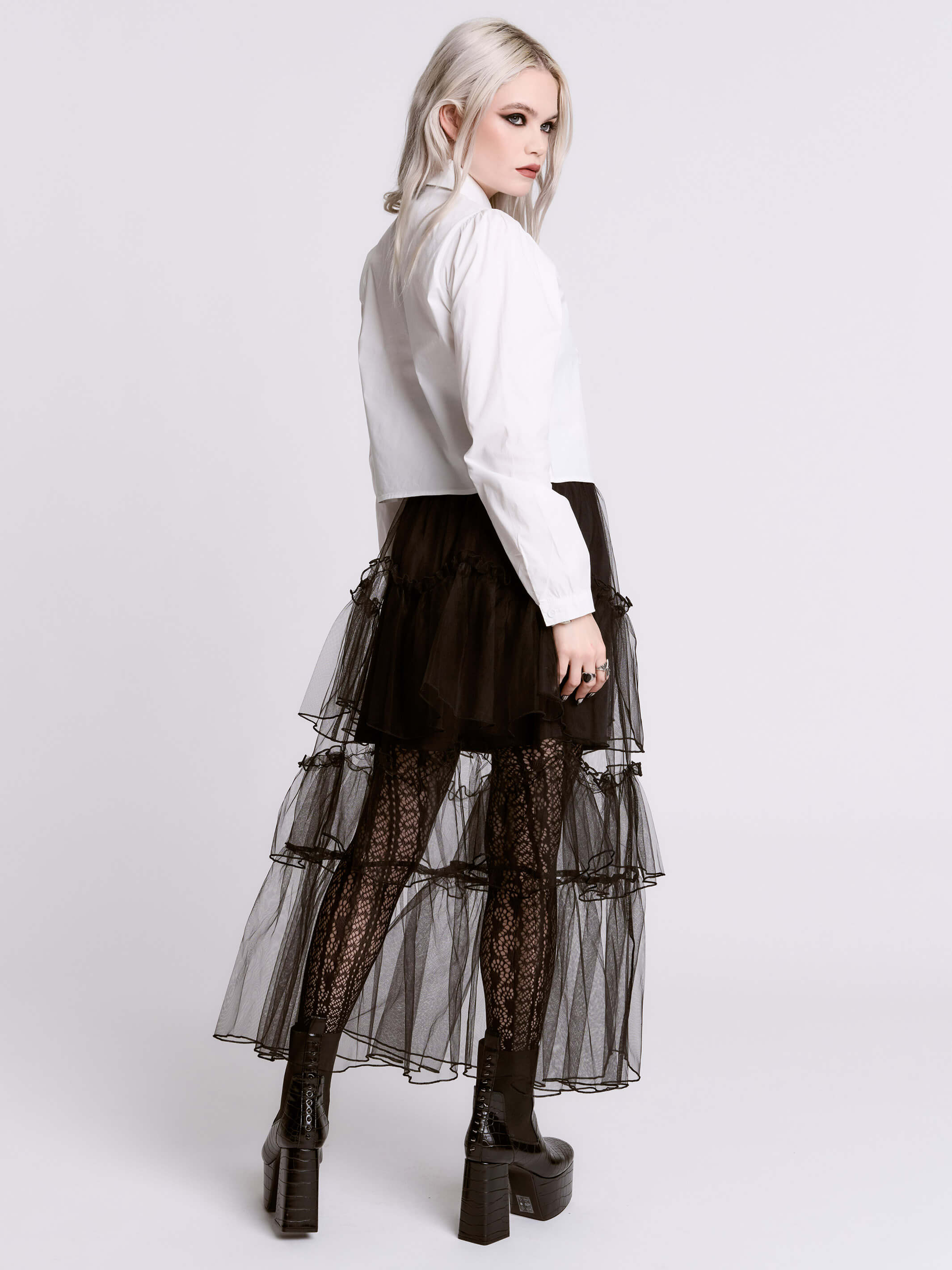 TULLE RUFFLE SKIRT