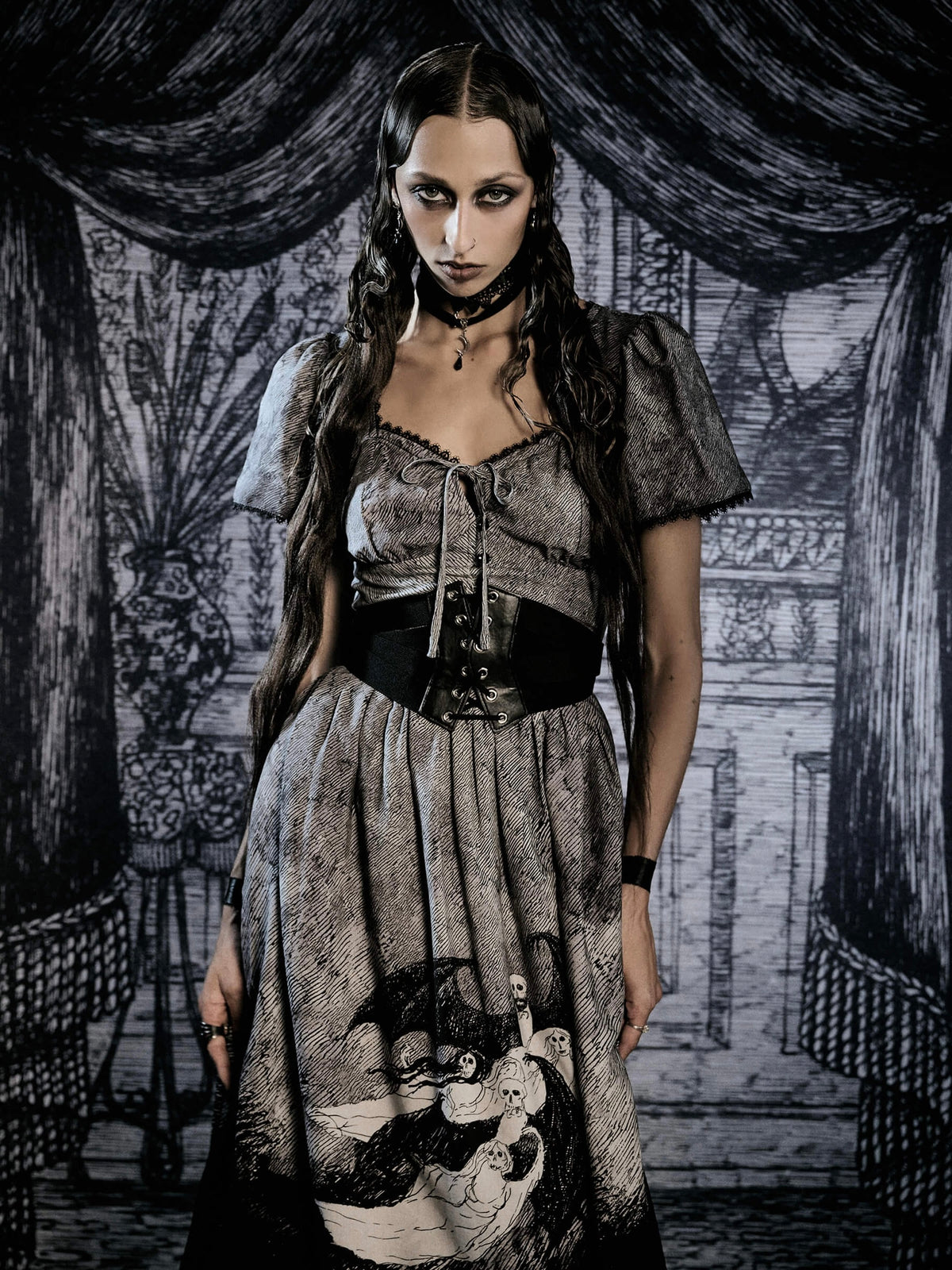 Edward Gorey Vampire dress
