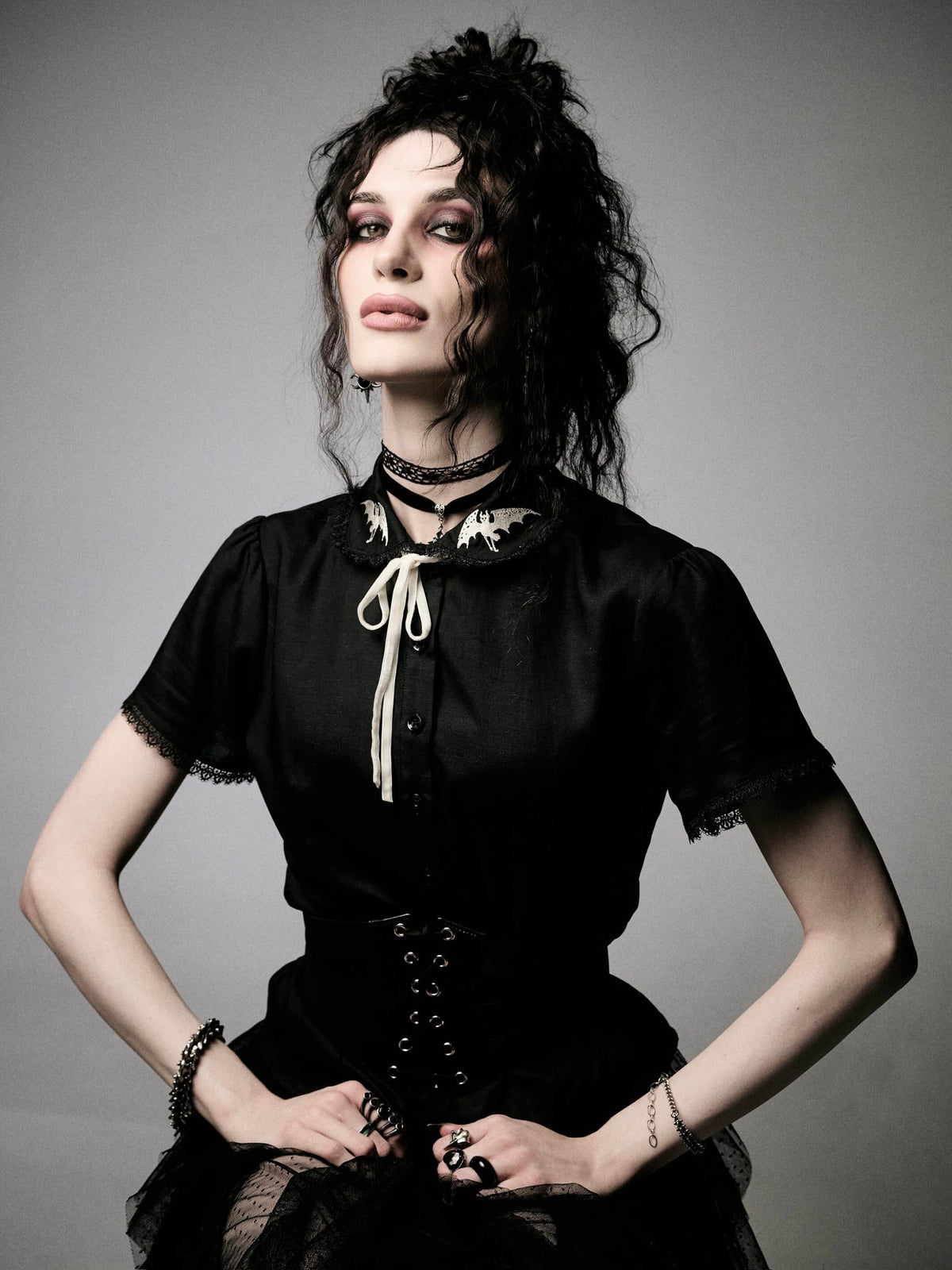 Edward Gorey bat blouse