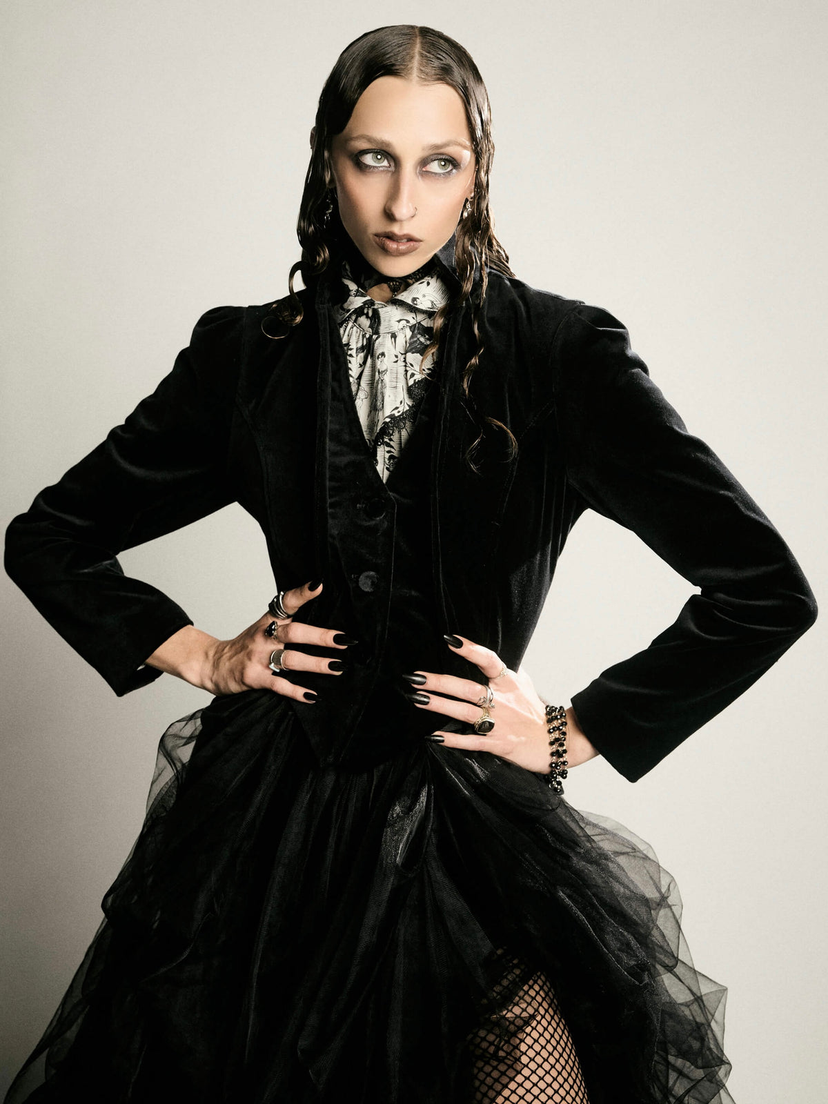 Edward Gorey victorian velvet jacket