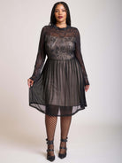 Bat mesh lace dress