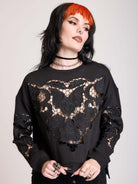 Bat Doily Sweatshirt