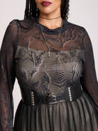 Bat mesh lace dress