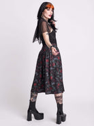 Bats Roost Midi Skirt