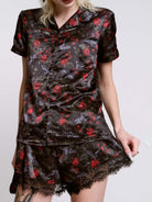 BAT'S ROOST SATIN PJ SET