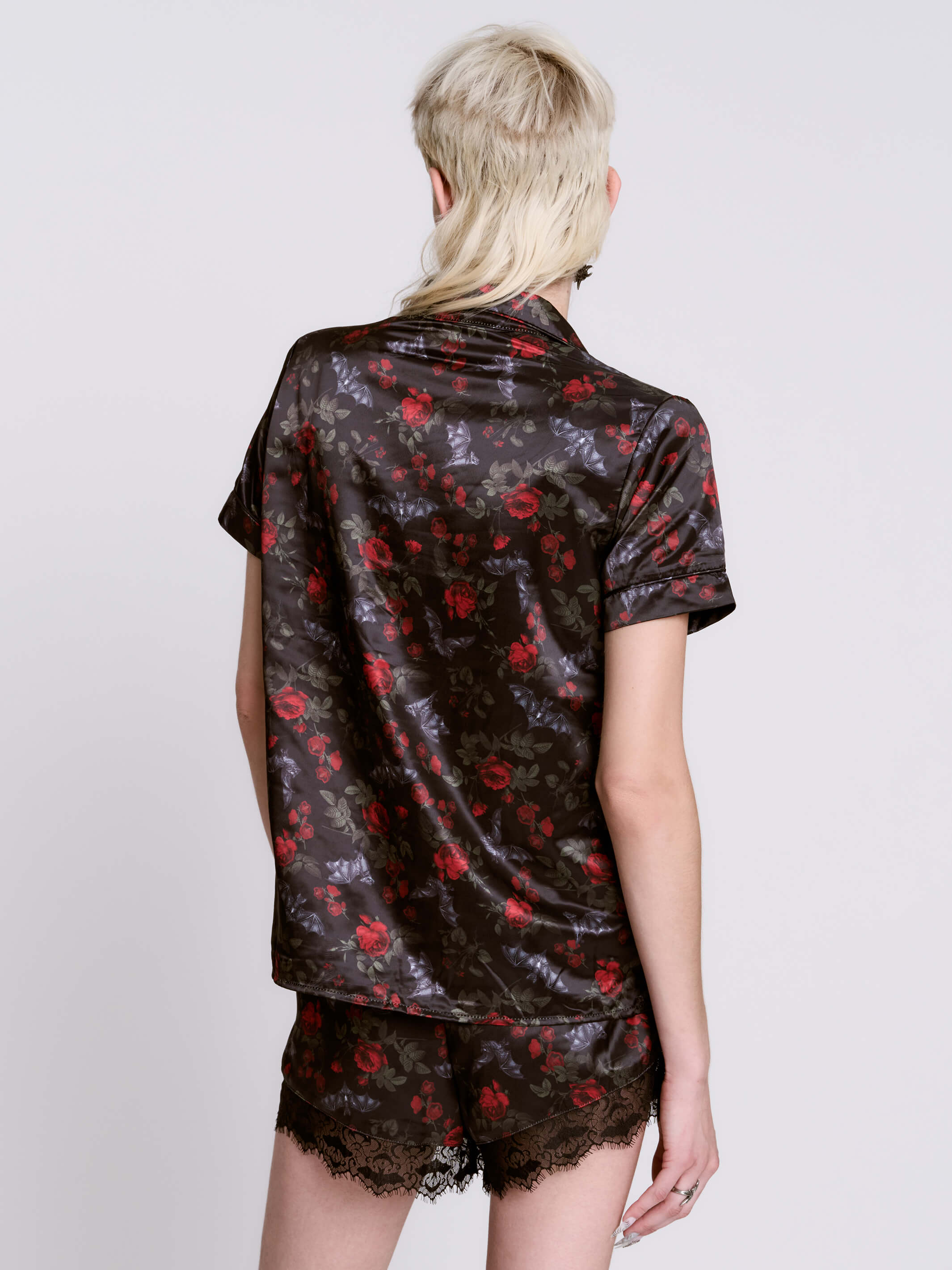 BAT'S ROOST SATIN PJ SET