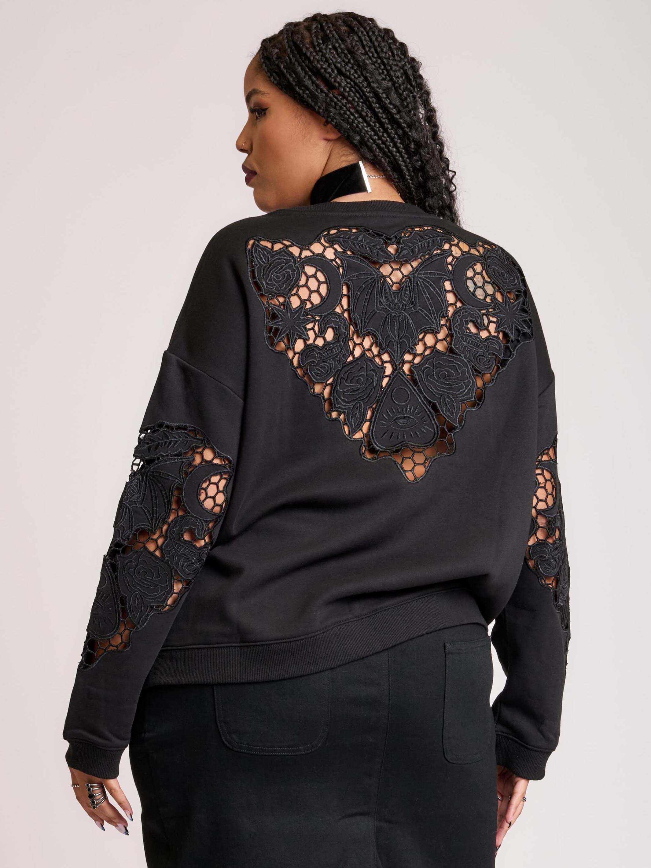 Bat Doily Sweatshirt