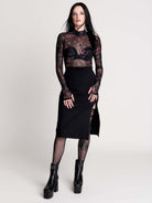 Black pencil skirt.