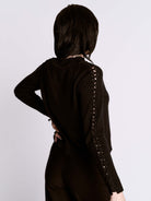 BLACK BRAIDED SWEATER