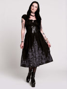 black gothic dresses with cathedral skyline