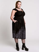black gothic dresses with cathedral skyline