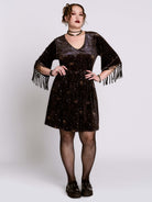 Celestial Velvet Fringe Dress