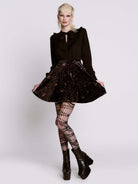 CELESTIAL VELVET SKATER SKIRT