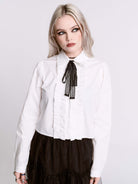 ruffle cropped shirt