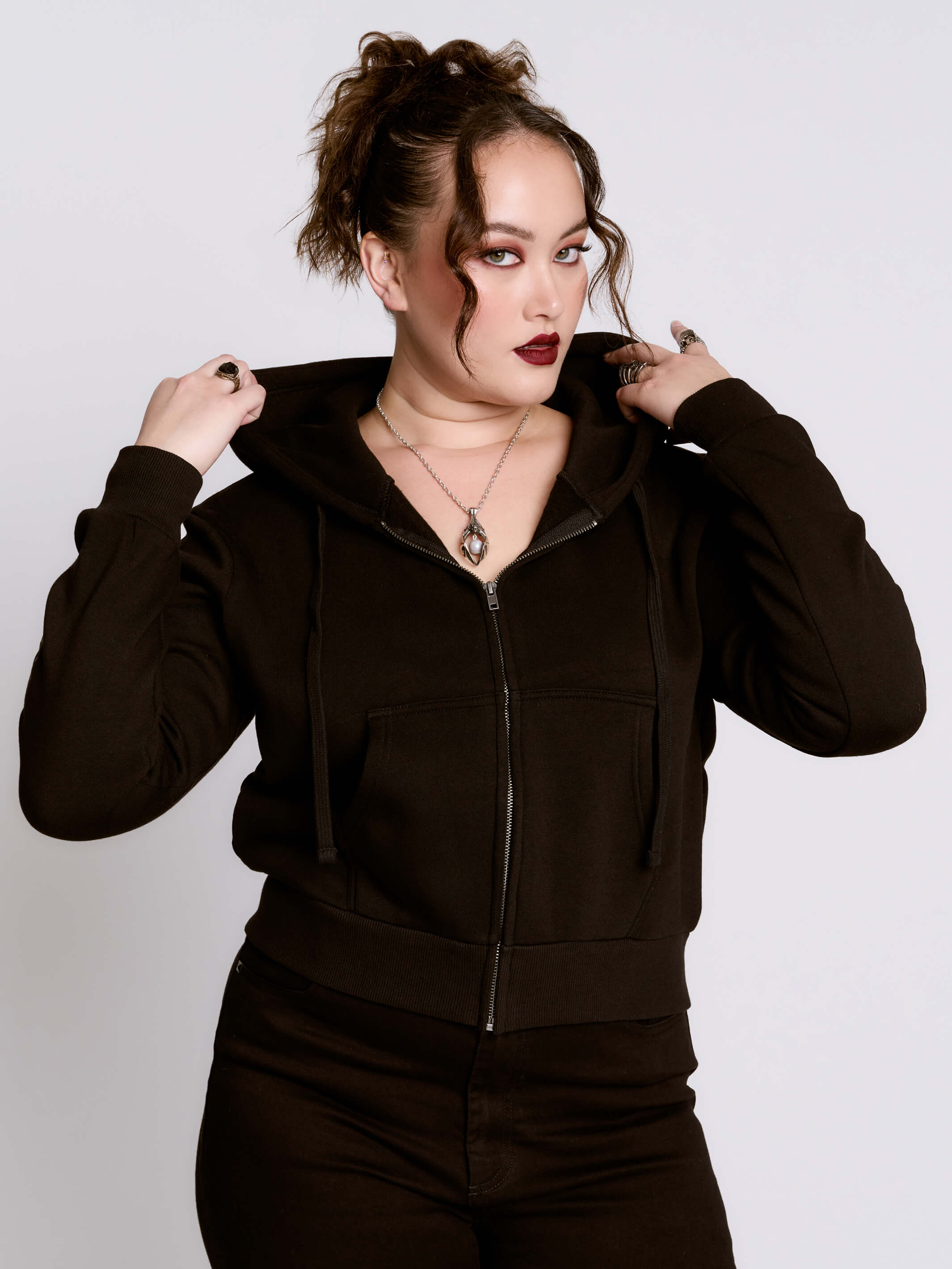 Cropped Forest Witch Hoodie