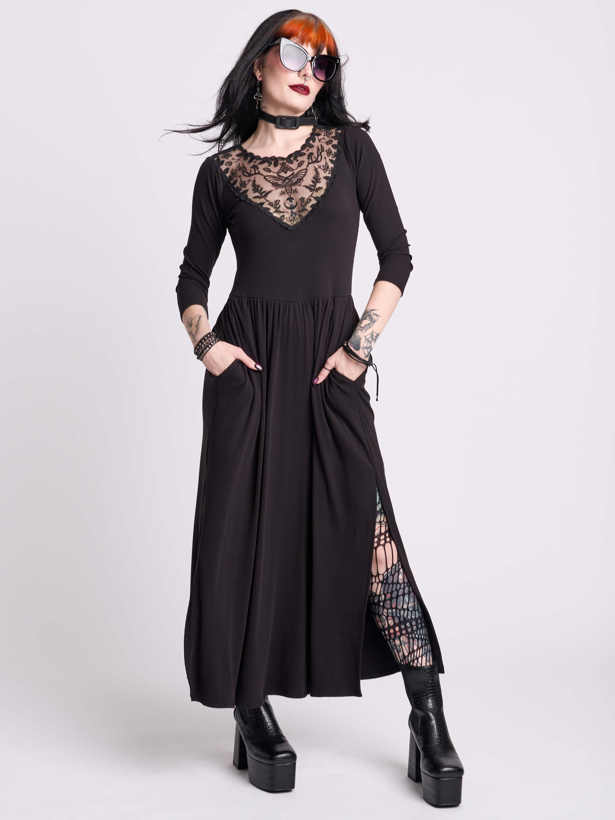 DARK DELIGHTS MAXI DRESS