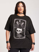 Death tarot card cat skull tshirt