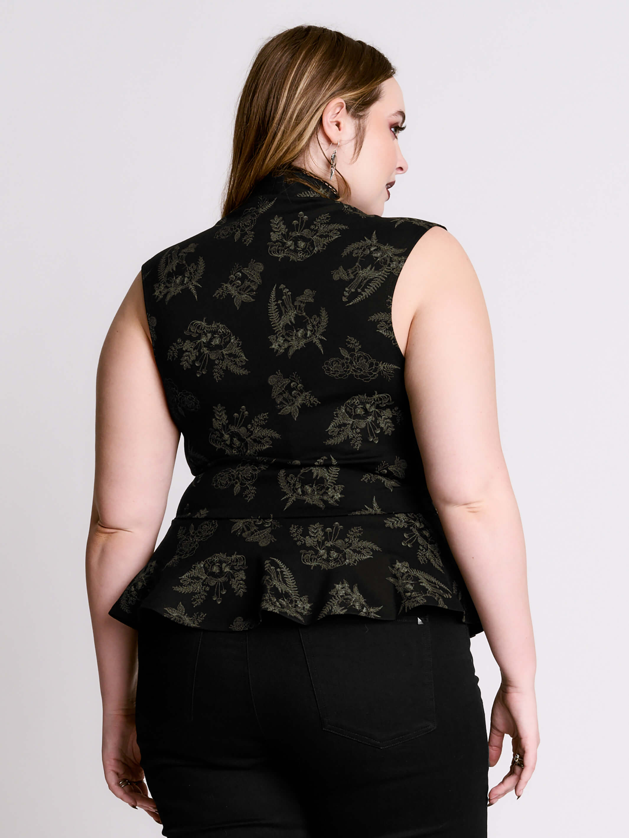 Decayed Forest Peplum Top