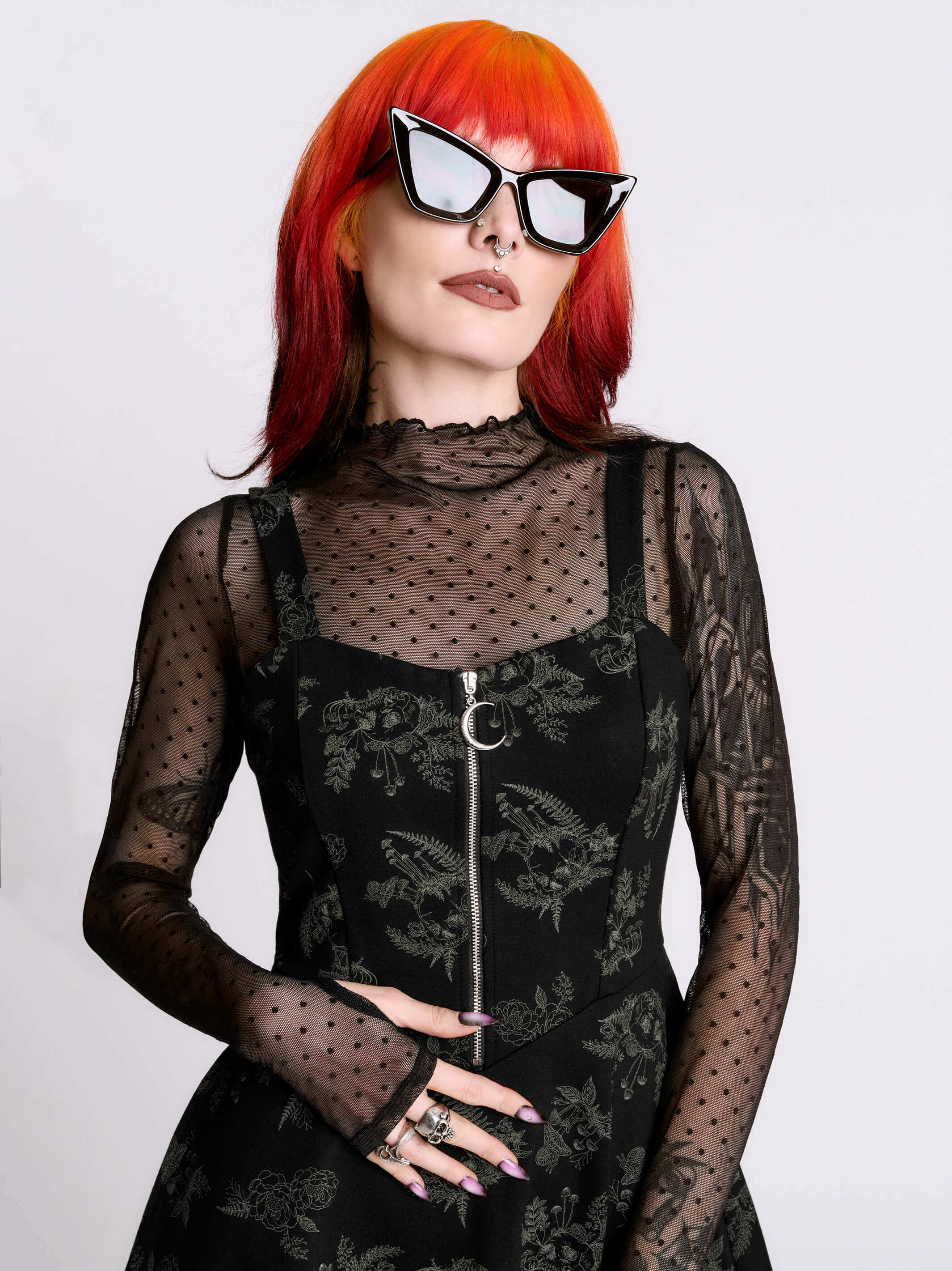 Decayed Forest Zipper Dress