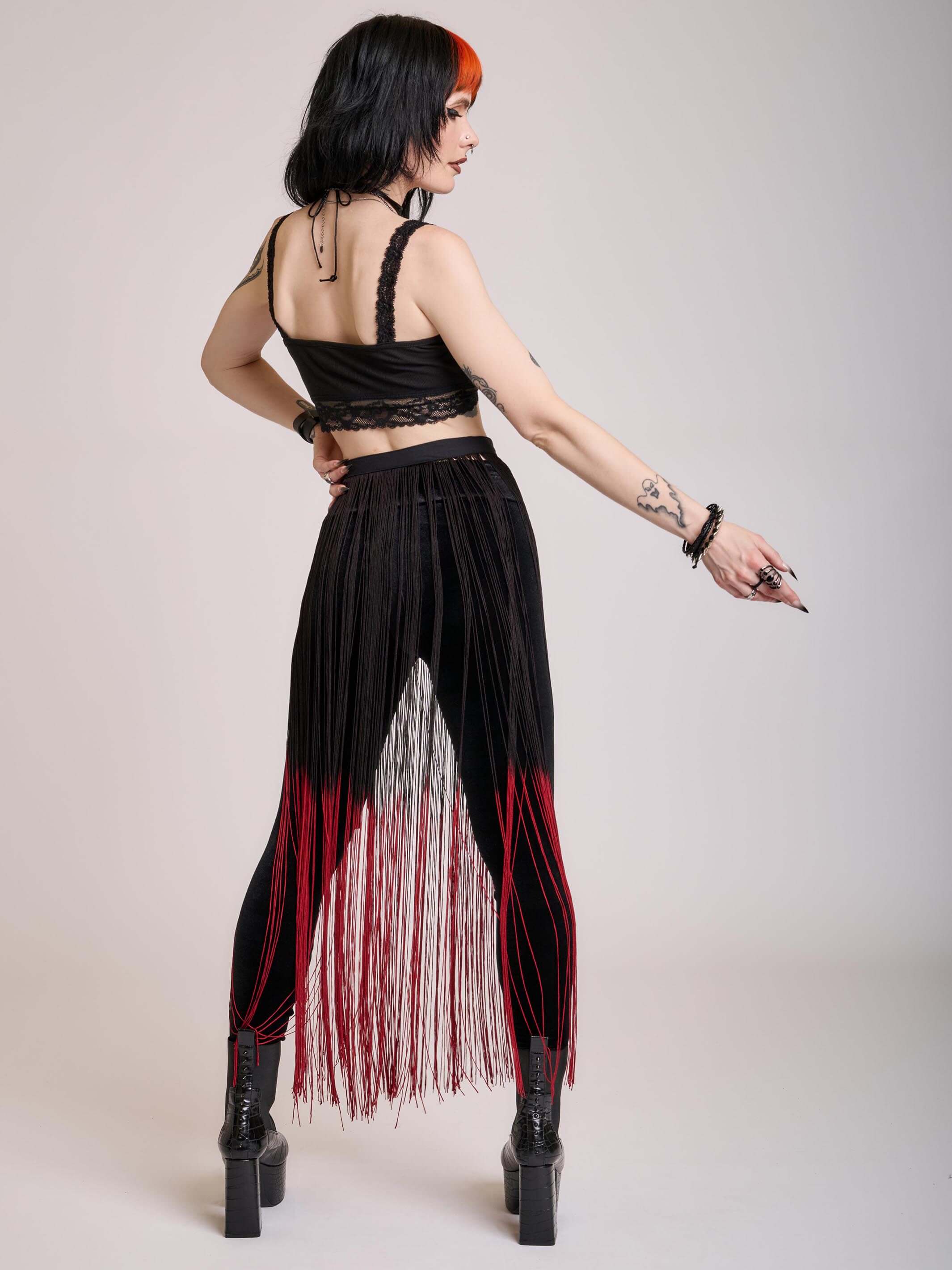 Dipped in Blood Fringe Belt