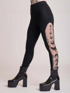 Embroidered moon phase leggings