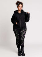 embroidered relic zip up hoodie