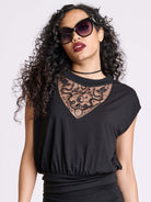 EMBROIDERED SNAKE BLOUSON TOP