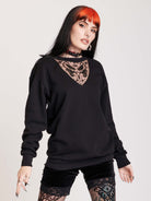 Embroidered scorpion sweatshirt