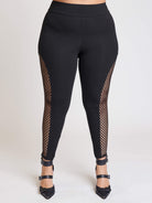 fishnet inset legging plus