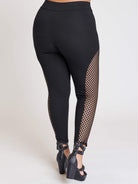 fishnet inset legging plus