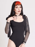 LONG SLEEVE FISHNET BODYSUIT