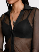 FISHNET BUTTON UP SHIRT