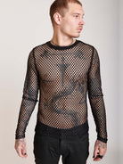 FISHNET LONG SLEEVE TOP