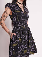 FLORAL SNAKE  DRESS